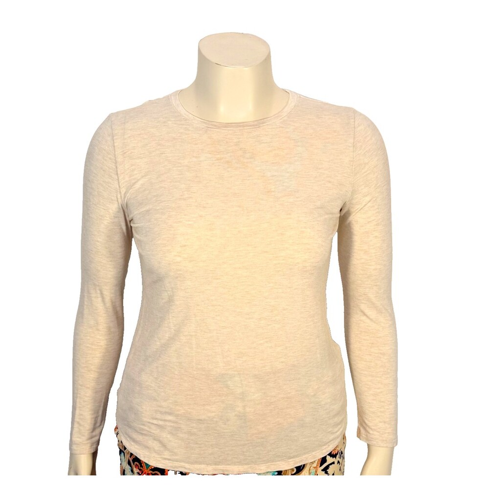 Old Navy Long Sleeve Tee Shirt Women's S Oatmeal White